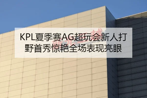 KPL夏季赛AG超玩会新人打野首秀惊艳全场表现亮眼
